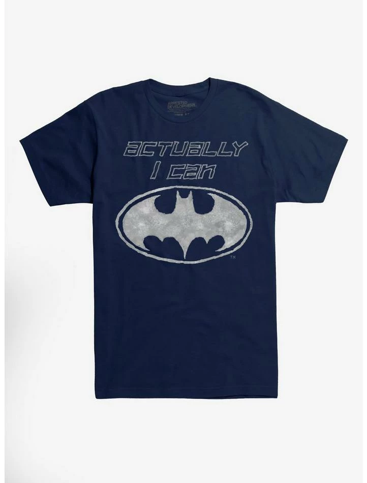 Brand new ๐ DC Comics Batman Actually I Can T-Shirt โ๏ธ - Image 2