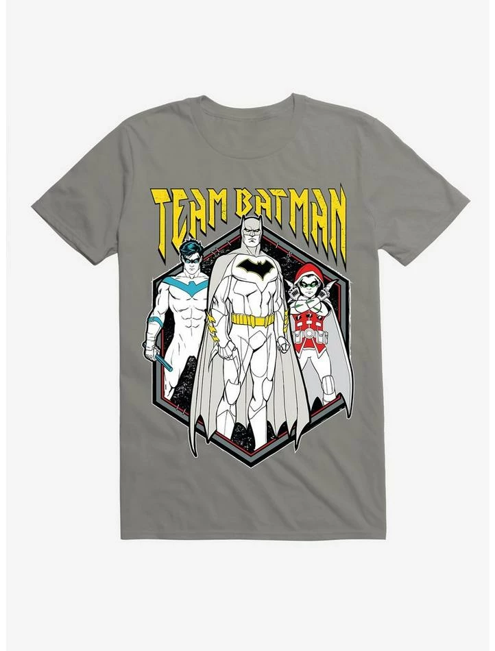 Deals ๐ฅฐ DC Comics Batman Team Batman Grey T-Shirt ๐ฏ