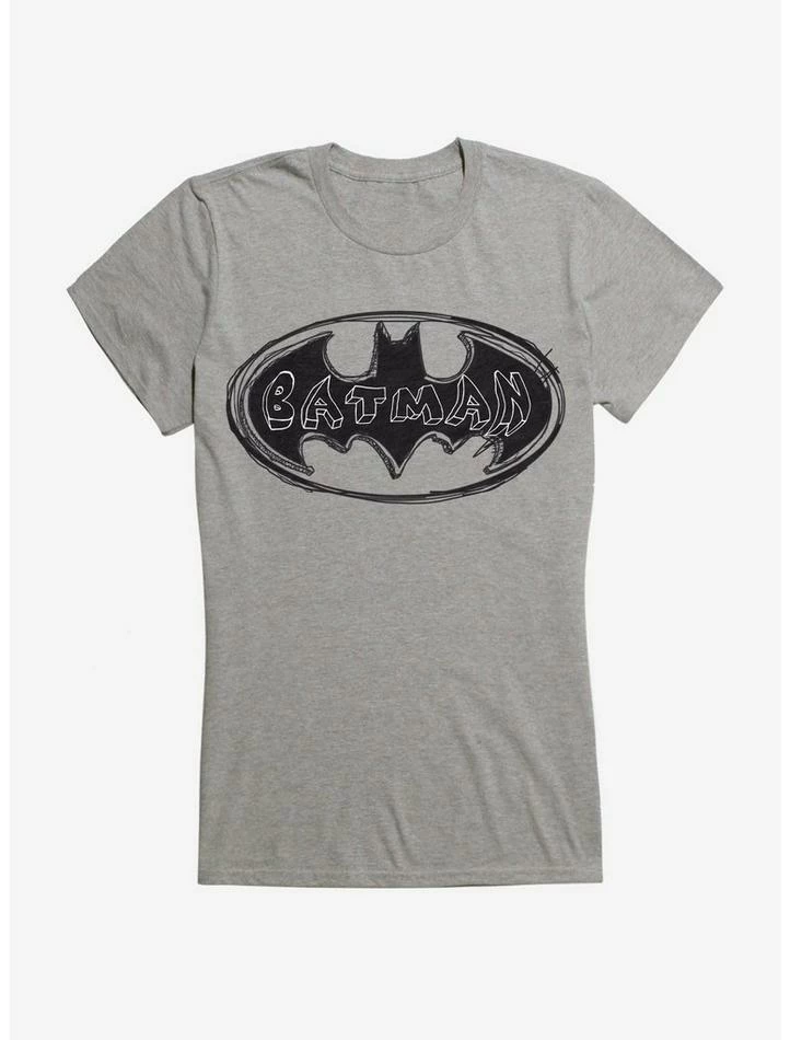 Best Sale ๐งจ DC Comics Batman Sketch Logo ๐ง Girls T-Shirt โ - Image 2