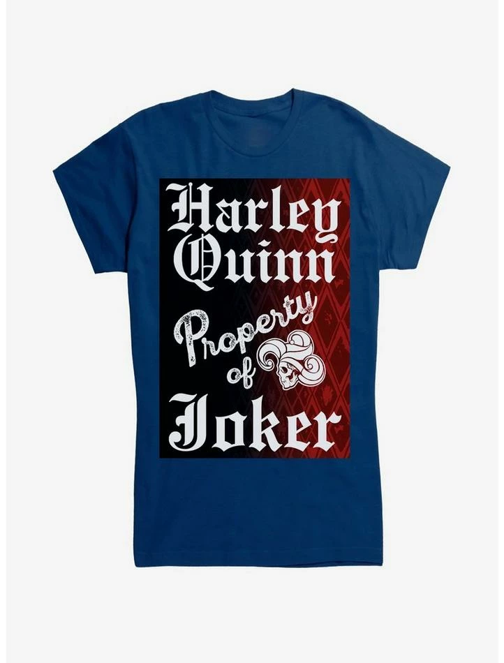 Promo โ๏ธ DC Comics Suicide Squad Harley Quinn Property of Joker ๐ง Girls T-Shirt โจ