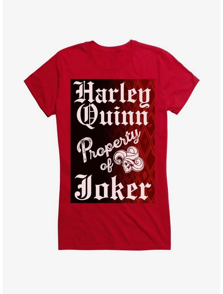 Promo โ๏ธ DC Comics Suicide Squad Harley Quinn Property of Joker ๐ง Girls T-Shirt โจ - Image 4