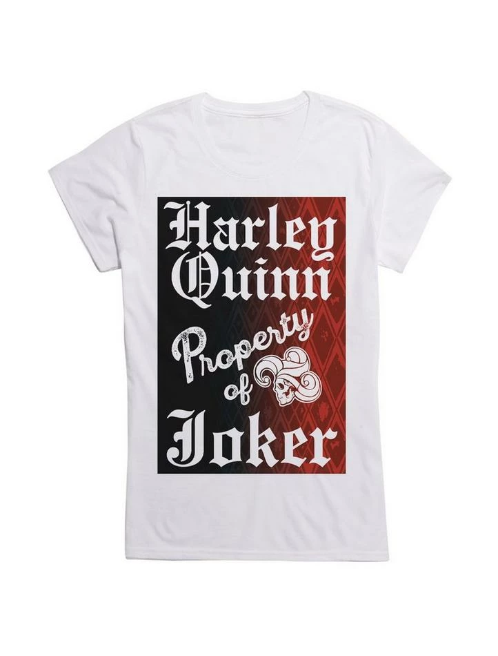 Promo โ๏ธ DC Comics Suicide Squad Harley Quinn Property of Joker ๐ง Girls T-Shirt โจ - Image 5