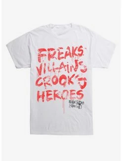 Best Pirce 🥰 DC Comics Suicide Squad Freaks Villains Crooks Heroes T-Shirt 🥰