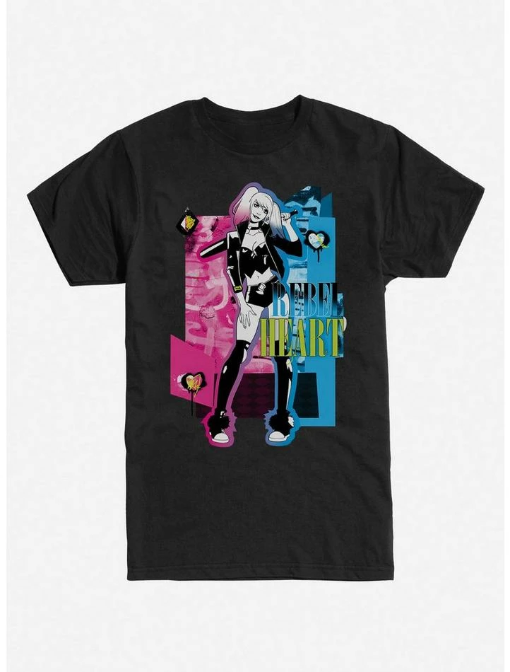 Cheap ๐งจ DC Comics Harley Quinn Rebel Heart T-Shirt ๐ฅ - Image 6