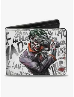 Best Pirce 😀 DC Comics Joker Brilliant Twisted Insane Mad Psycho Pose Bi-Fold Wallet 🥰