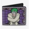 Wholesale 👏 DC Comics Joker Stained Glass Straitjacket Bat Logo Bi-Fold Wallet 💯