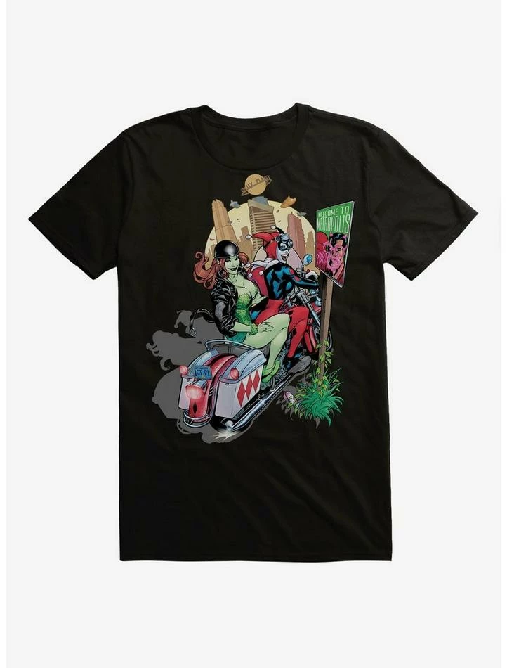 Buy ๐งจ DC Comics Batman Harley Quinn Poison Ivy Motorcycle T-Shirt ๐ - Image 2