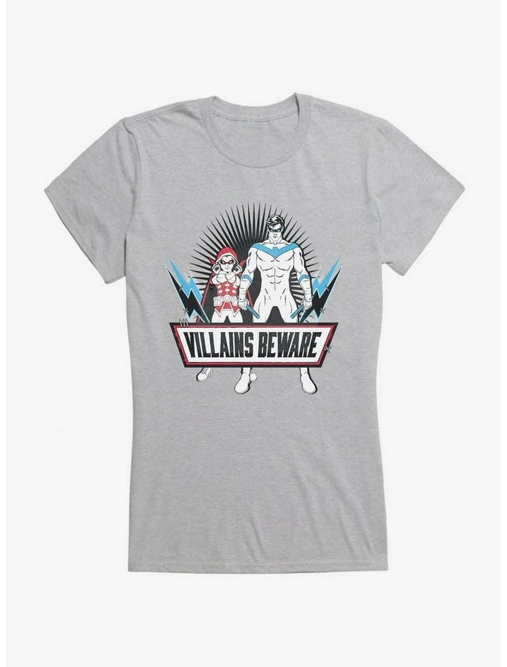 Budget ✔️ DC Comics Batman Nightwing Robin Villains Beware 👧 Girls T-Shirt 💯 - Image 4