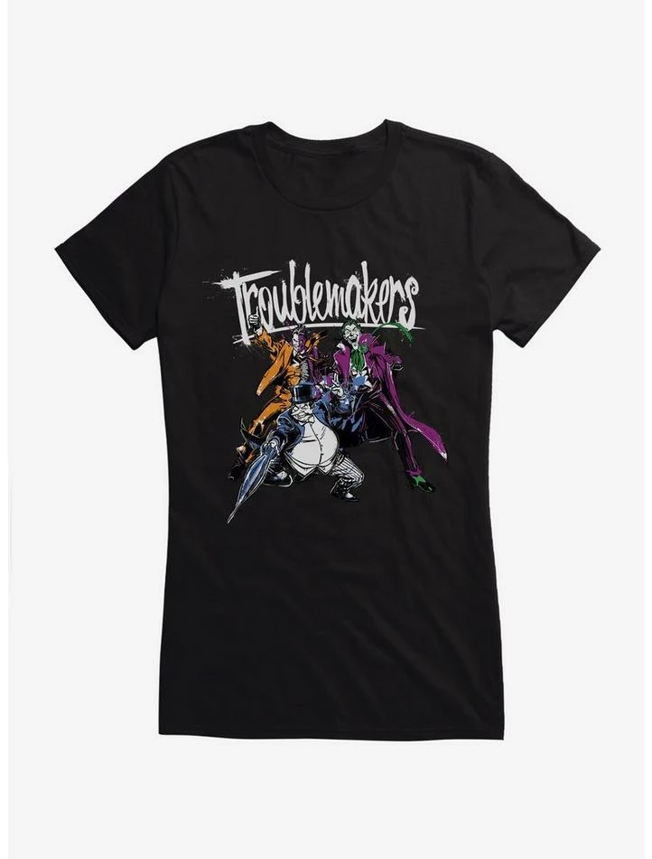 Cheap ⭐ DC Comics Batman Villains Troublemakers 👧 Girls T-Shirt ✔️ - Image 2
