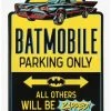 Brand new ✔️ DC Comics Batman "Batmobile Parking Only" Embossed Sign ✔️