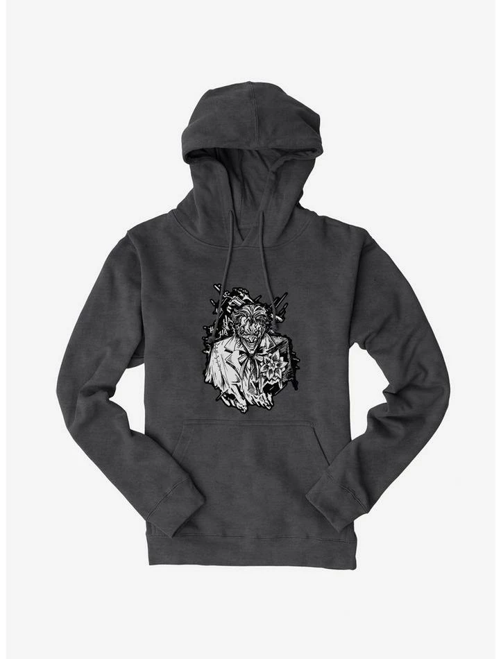 Best Pirce โ๏ธ Batman Grayscale Joker Grin Hoodie ๐งจ - Image 3