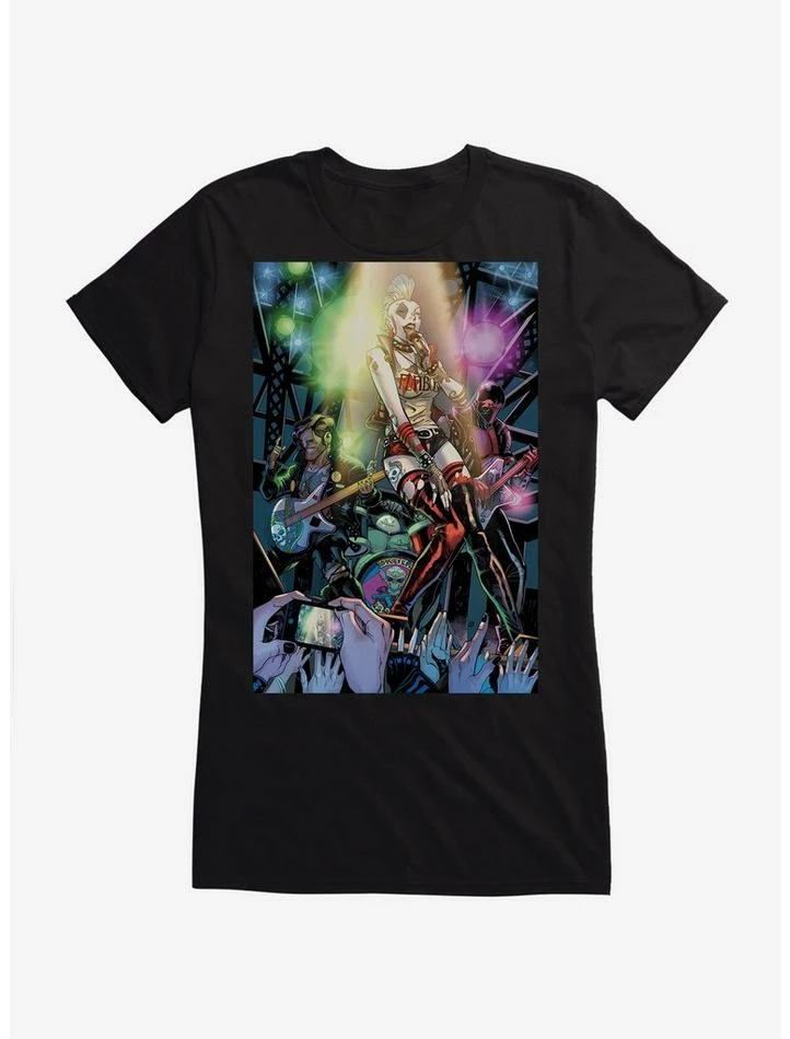 Outlet ✔️ DC Comics Batman Harley Quinn On Stage 👧 Girls T-Shirt 👏 - Image 2