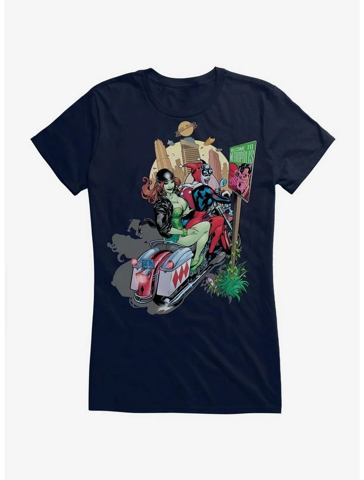 Top 10 ๐ DC Comics Batman Harley Quinn Poison Ivy Motorcycle ๐ง Girls T-Shirt ๐ - Image 5
