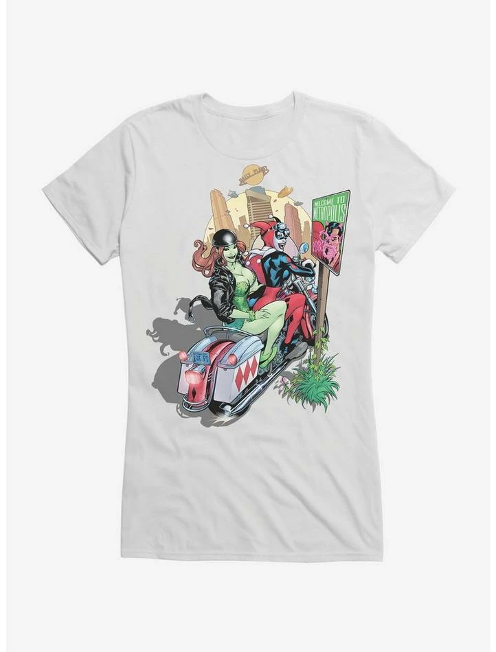 Top 10 ๐ DC Comics Batman Harley Quinn Poison Ivy Motorcycle ๐ง Girls T-Shirt ๐ - Image 6