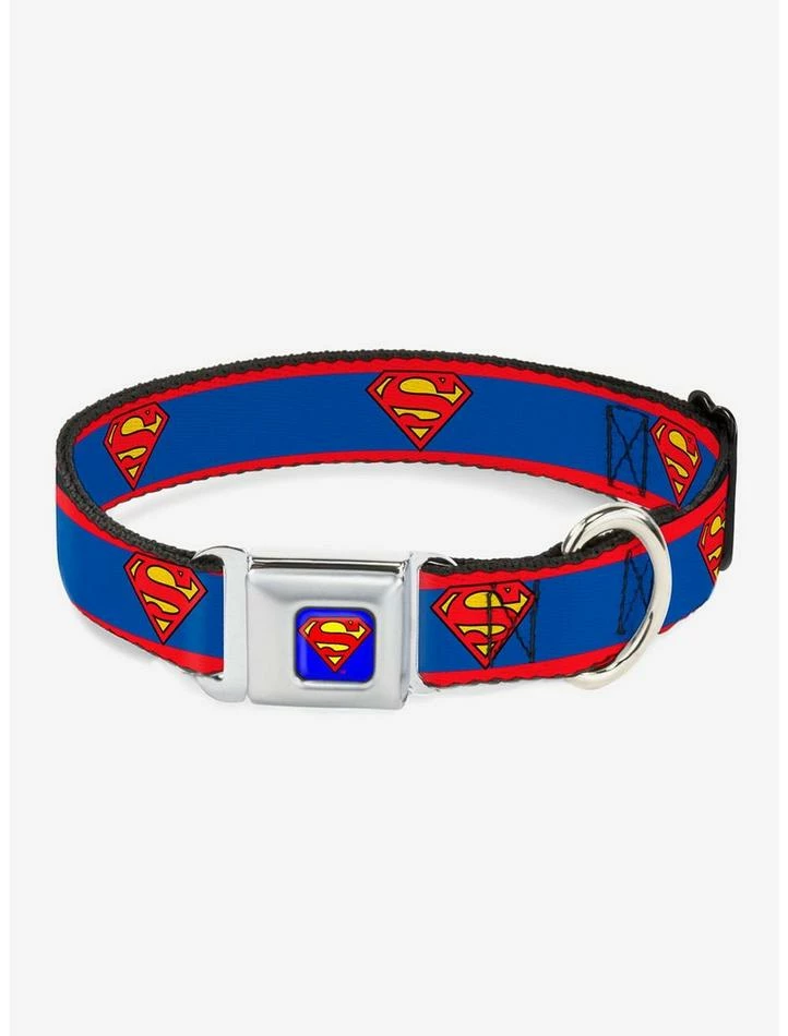 Hot Sale ๐ฅฐ DC Comics Superman Shield Logo ๐ Dog Collar Seatbelt Buckle ๐