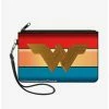 Deals 😍 DC Comics Wonder 👩 Woman Icon Stripe Wallet Canvas Zip Clutch 🧨
