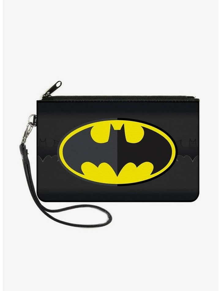 Best deal ๐ DC Comics Batman Icon Centered Bat Signal Wallet Canvas Zip Clutch ๐