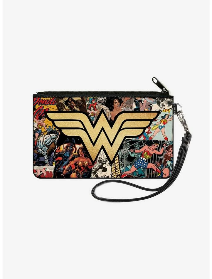 Coupon โญ DC Comics Wonder ๐ฉ Woman Icon Through The Years Comics Book Covers Wallet Canvas Zip Clutch ๐