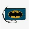 Outlet 😉 DC Comics Batman Signal Bat Monogram Distressed Wallet Canvas Zip Clutch ⌛