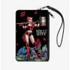 Deals ✨ DC Comics Harley Quinn Issue 1 Roller Derby 🔨 Hammer Cover Pose Wallet Canvas Zip Clutch 🌟