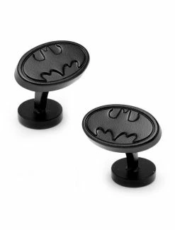 Buy ๐ฅ DC Comics Batman Logo Satin Black Cufflinks ๐งจ