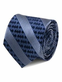 Budget 🔔 DC Comics Batman Pinstripe Navy Tie ✔️