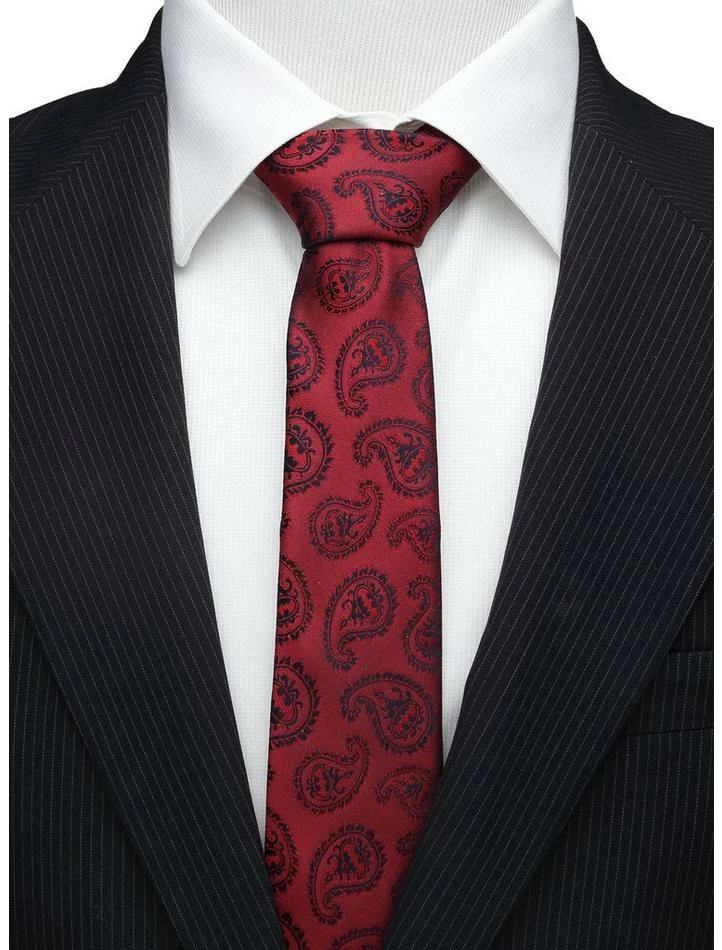 Best deal ๐คฉ DC Comics Batman Red Paisley Tie ๐คฉ - Image 4