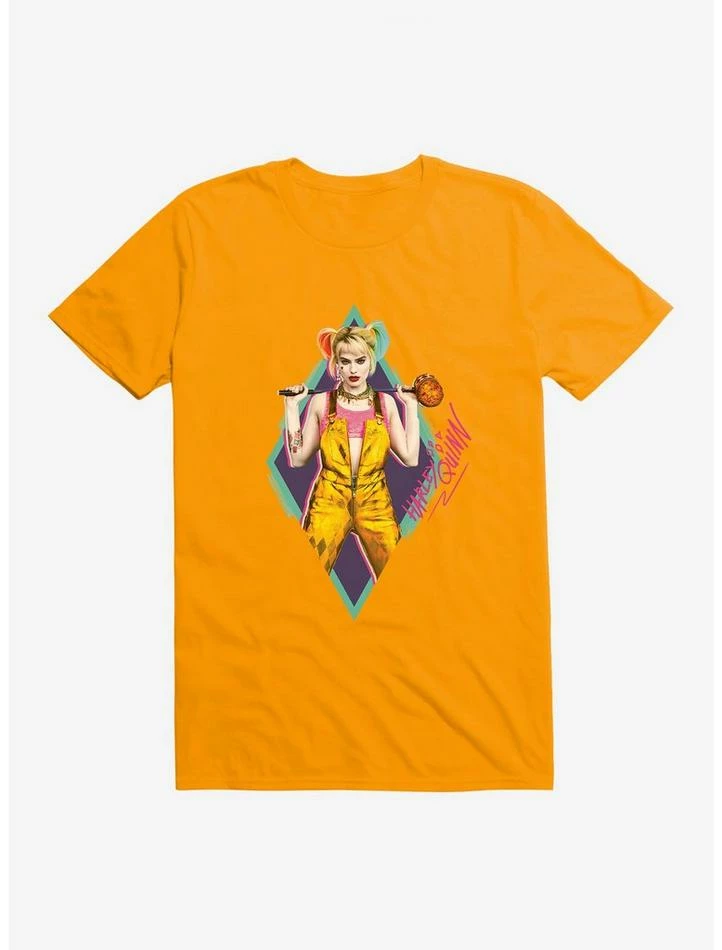 Deals ⌛ DC Comics Birds Of Prey Harley Quinn Neon Diamond T-Shirt 😉 - Image 3