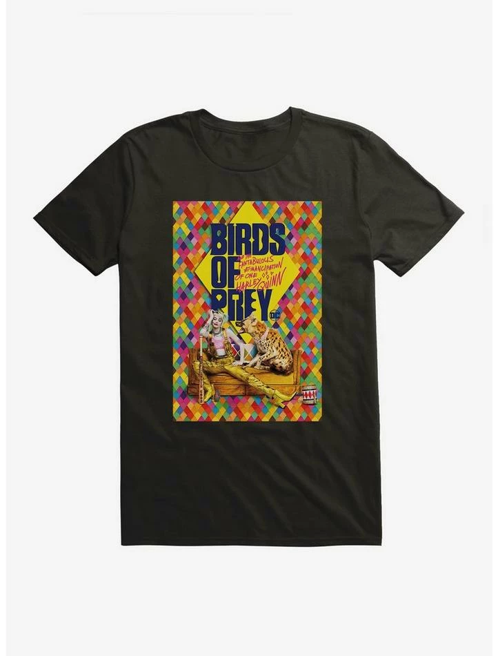Discount ๐ DC Comics Birds Of Prey Harley Quinn Movie Poster Black T-Shirt ๐ - Image 2