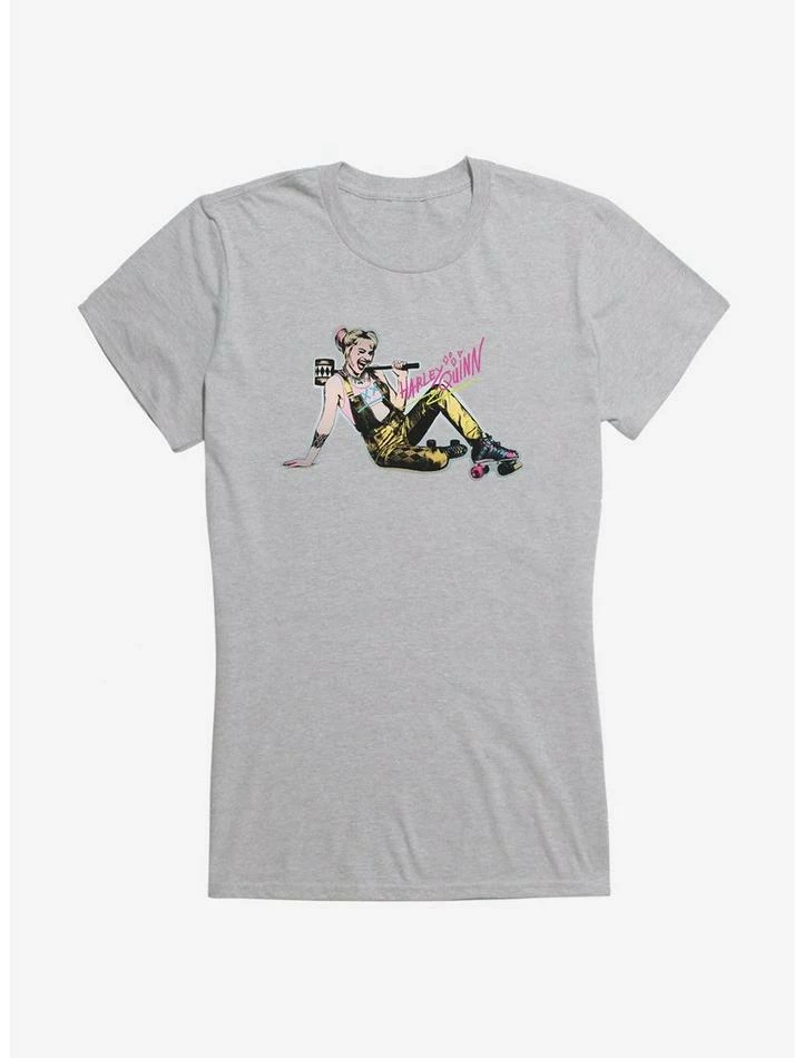 Best deal ✔️ DC Comics Birds Of Prey Harley Quinn 🔨 Hammer Pose 👧 Girls T-Shirt ⭐ - Image 3