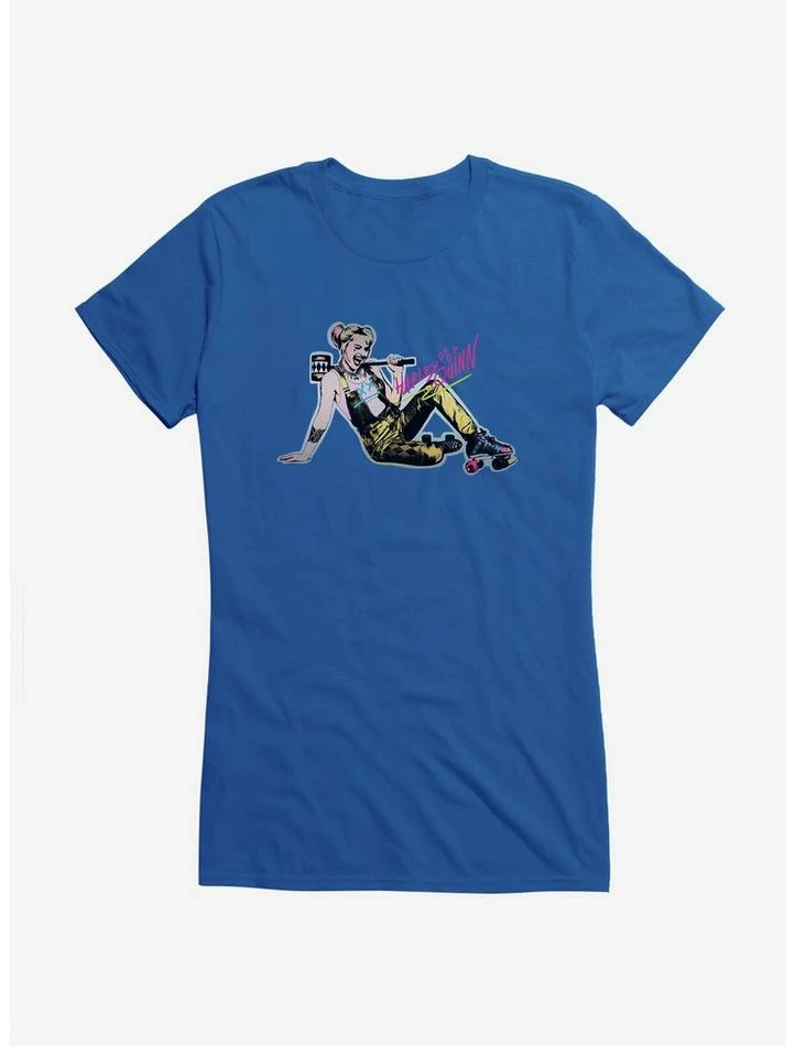 Best deal ✔️ DC Comics Birds Of Prey Harley Quinn 🔨 Hammer Pose 👧 Girls T-Shirt ⭐ - Image 5