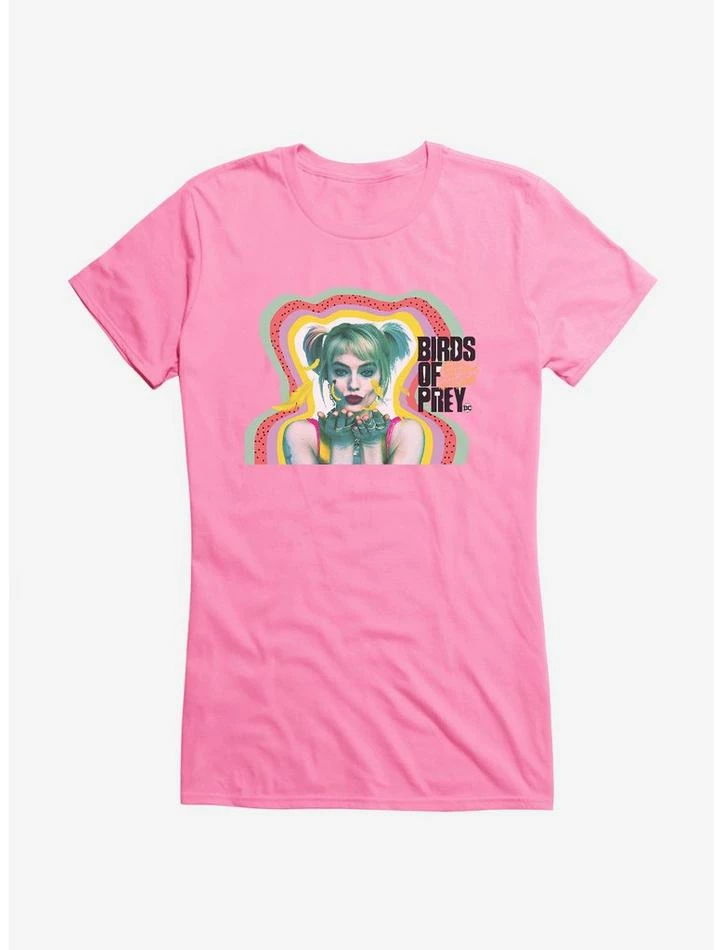 Deals ✔️ DC Comics Birds Of Prey Harley Quinn Doodle 👧 Girls T-Shirt 🔔