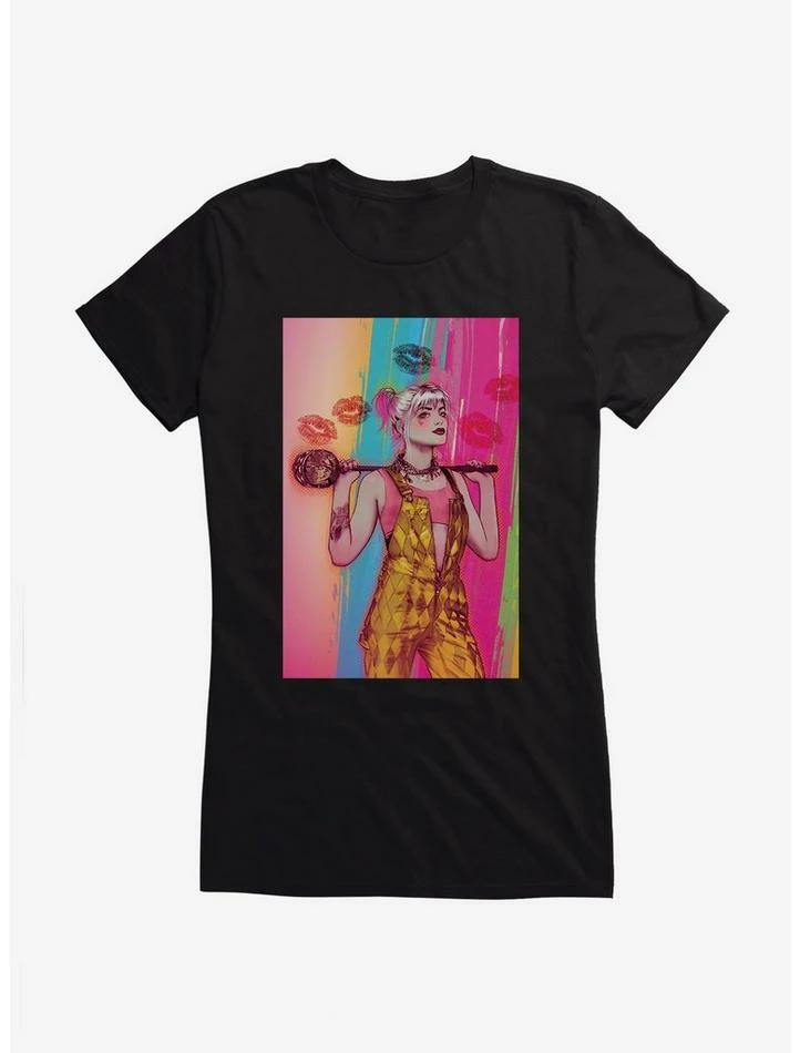 Wholesale 🛒 DC Comics Birds Of Prey Harley Quinn Painting 👧 Girls T-Shirt 🔔 - Image 2
