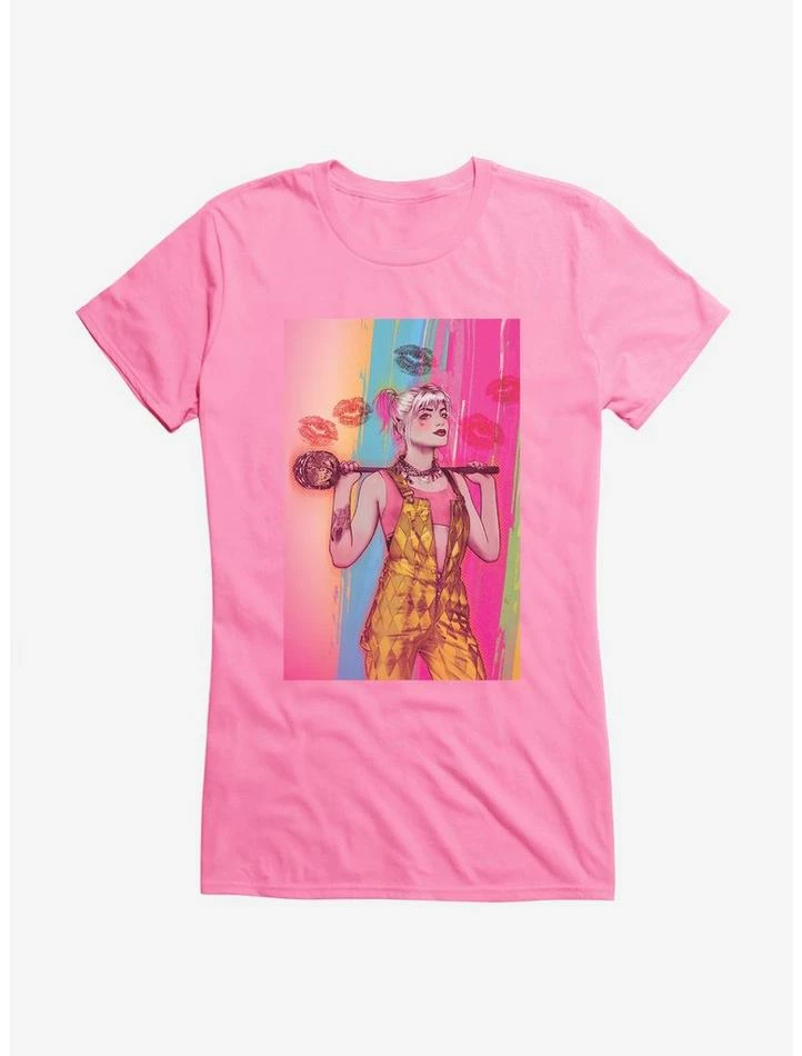 Wholesale 🛒 DC Comics Birds Of Prey Harley Quinn Painting 👧 Girls T-Shirt 🔔 - Image 3
