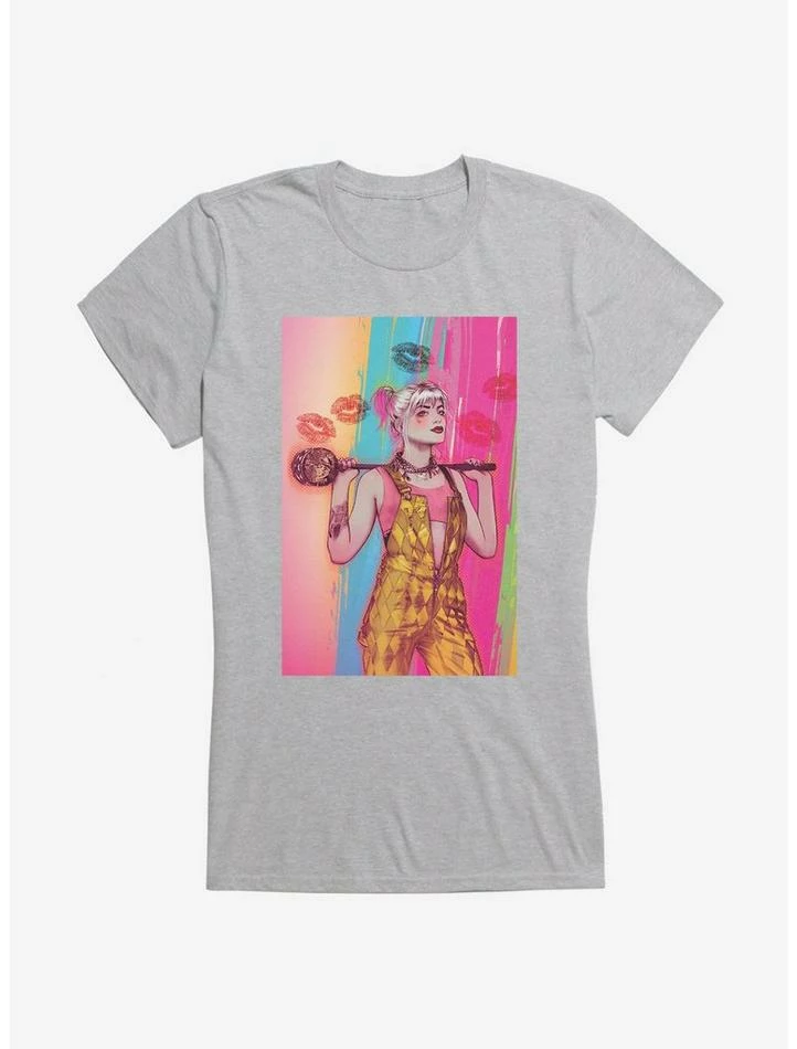 Wholesale 🛒 DC Comics Birds Of Prey Harley Quinn Painting 👧 Girls T-Shirt 🔔 - Image 4
