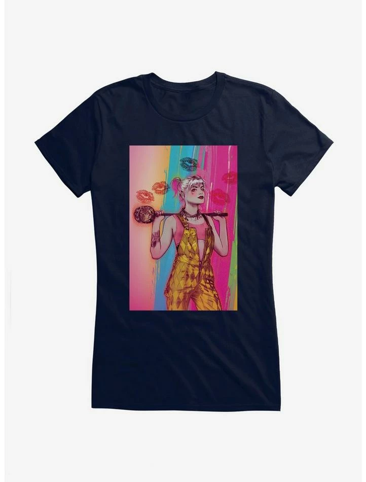 Wholesale 🛒 DC Comics Birds Of Prey Harley Quinn Painting 👧 Girls T-Shirt 🔔 - Image 5