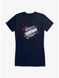 Best reviews of 👍 DC Comics Birds Of Prey Harley Quinn Scratched Logo 👧 Girls T-Shirt 🤩