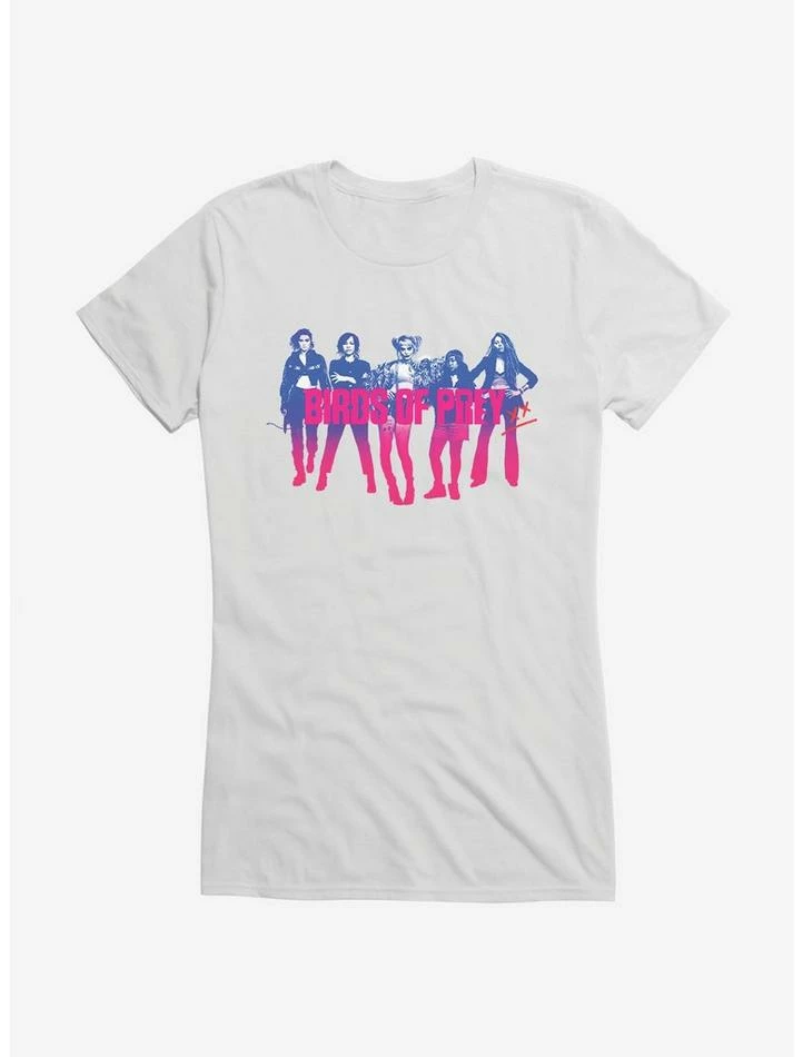 Best Pirce ๐ DC Comics Birds Of Prey Harley Quinn And Her Crew Shadow Ombre Outline ๐ง Girls Heather Grey T-Shirt ๐ - Image 6