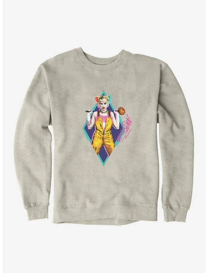 Budget ๐ DC Comics Birds Of Prey Harley Quinn Neon Diamond Sweatshirt ๐ - Image 5