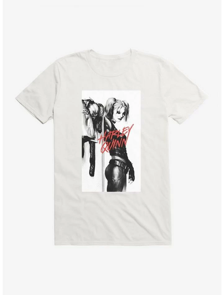 Buy ⌛ DC Comics Batman Harley Quinn Black And White Portrait T-Shirt 🛒 - Image 6