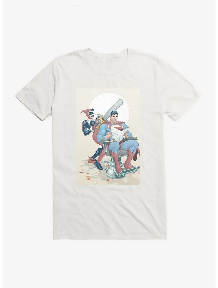 Promo ๐ฅฐ DC Comics Batman Harley Quinn Gives Superman A Haircut T-Shirt ๐ - Image 6