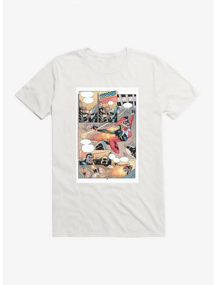 Best Pirce โญ DC Comics Batman Harley Quinn In Action Comic Strip T-Shirt ๐ - Image 6