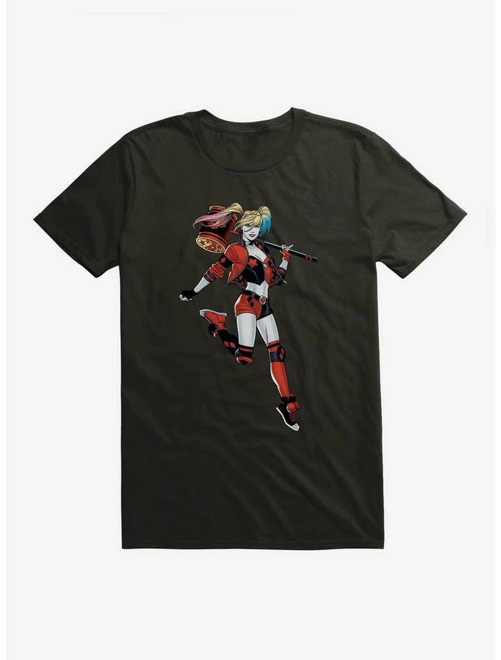 Buy 🔔 DC Comics Batman Harley Quinn Jumping Pose T-Shirt 😀 - Image 2
