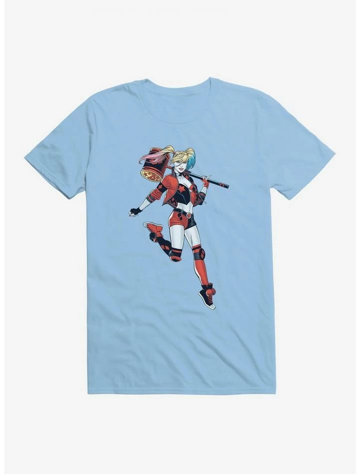 Buy 🔔 DC Comics Batman Harley Quinn Jumping Pose T-Shirt 😀 - Image 3