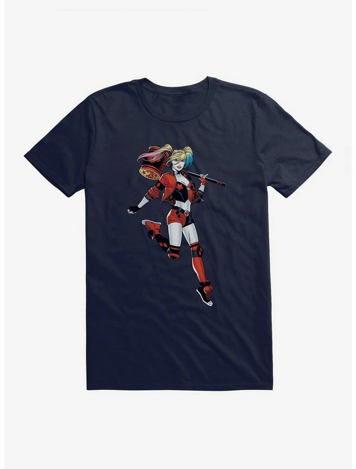Buy 🔔 DC Comics Batman Harley Quinn Jumping Pose T-Shirt 😀