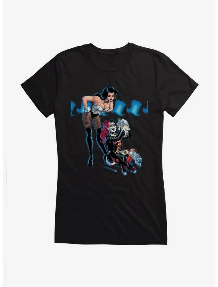 Cheapest ⌛ DC Comics Batman Harley Quinn Magic Trick 👧 Girls T-Shirt 💯 - Image 2