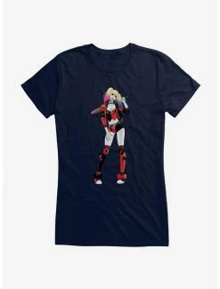 New ๐ DC Comics Batman Harley Quinn Power Stance ๐ง Girls T-Shirt ๐