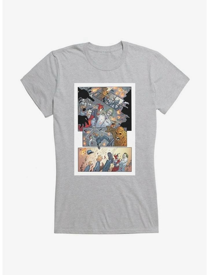 Cheap ๐ฅฐ DC Comics Batman Harley Quinn Take Over Comic Strip ๐ง Girls T-Shirt ๐ฏ - Image 3