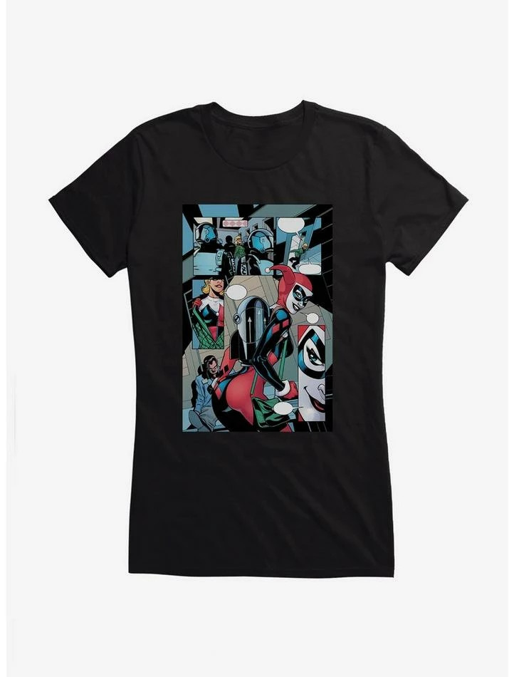Flash Sale ✔️ DC Comics Batman Harley Quinn Tricked You Comic Strip 👧 Girls T-Shirt ⭐ - Image 2