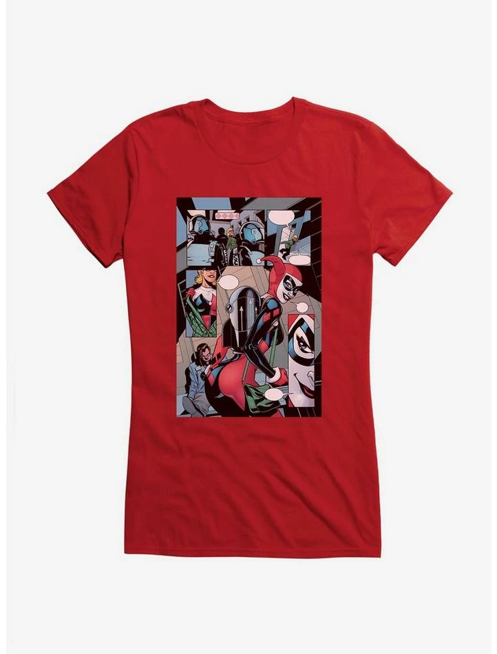 Flash Sale ✔️ DC Comics Batman Harley Quinn Tricked You Comic Strip 👧 Girls T-Shirt ⭐ - Image 5